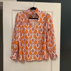 CK Bradley Aspen Blouse Larkin Orange size M